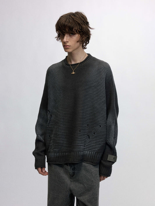 WASTELAND VINTAGE RIPPED WOOL SWEATER