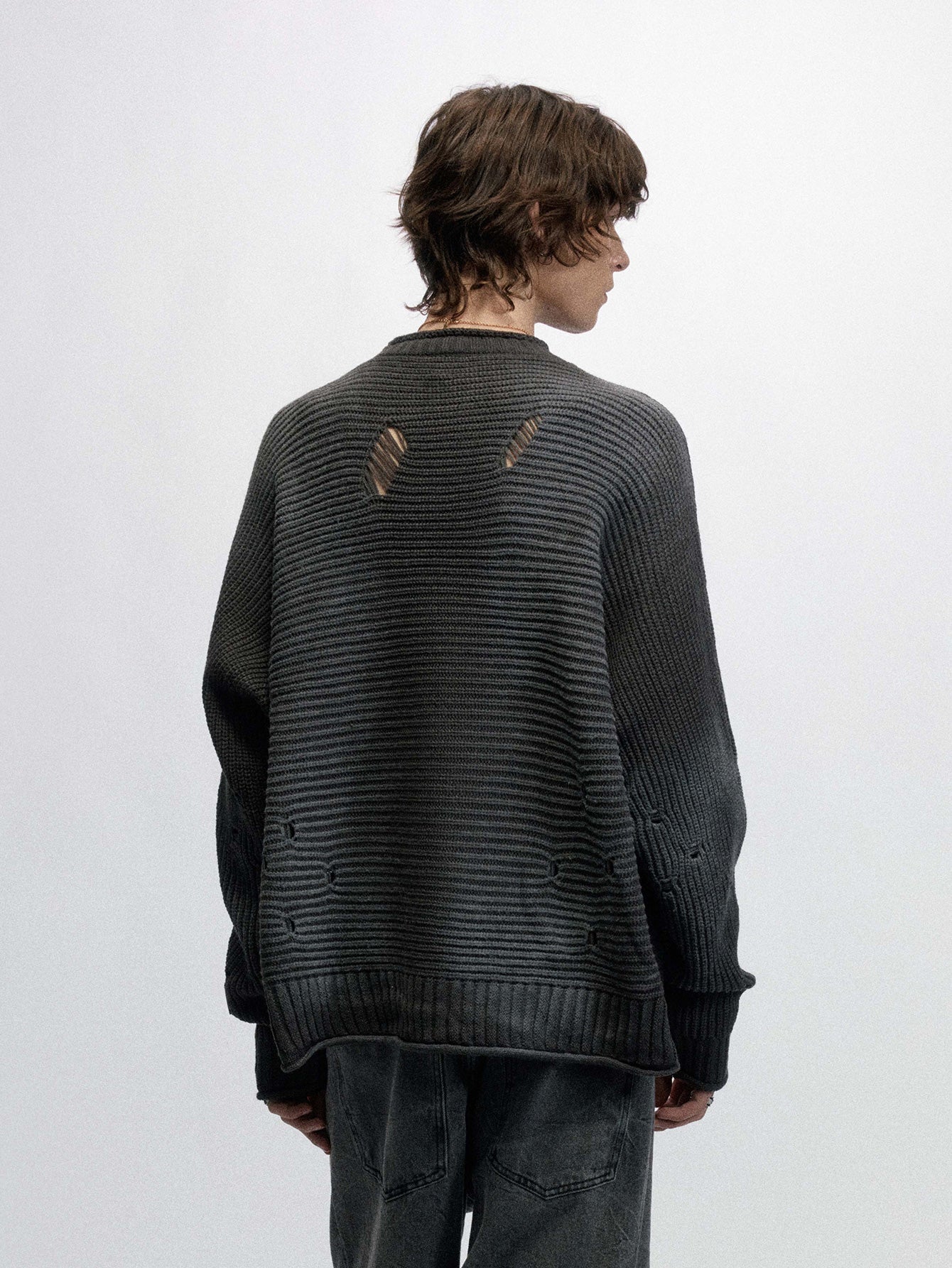 WASTELAND VINTAGE RIPPED WOOL SWEATER